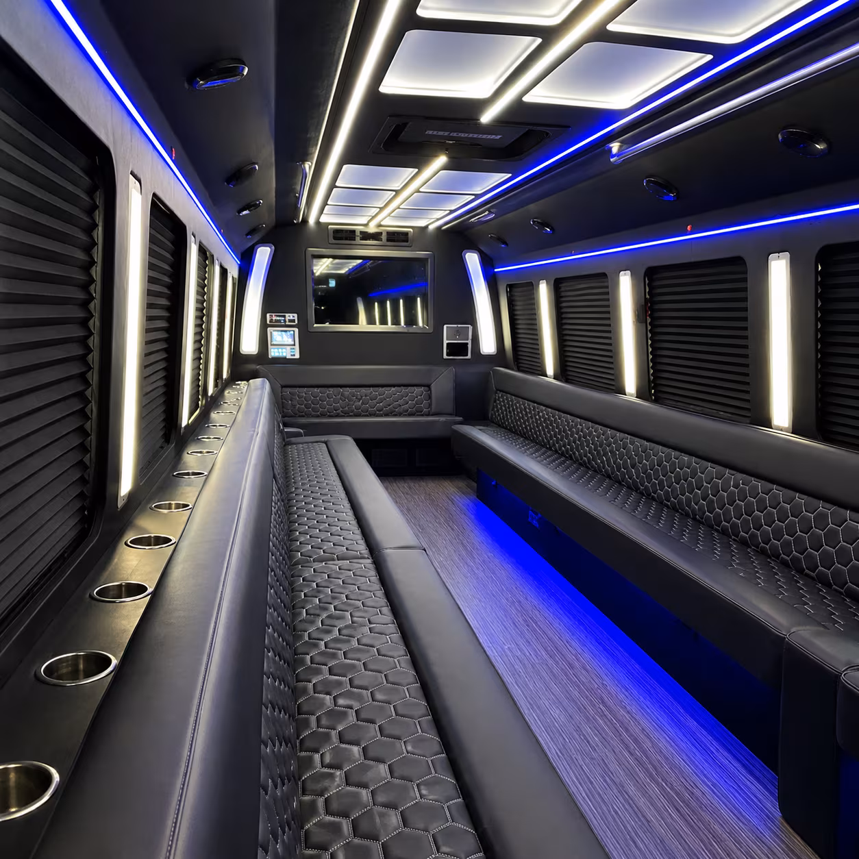 chandler party bus rental interior